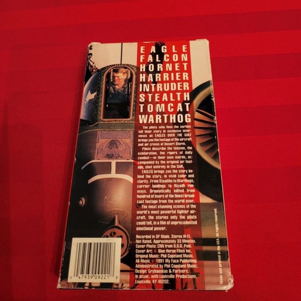 1991 V.H.S. COPY OF EAGLES OVER THE GULF AERIAL COMBAT!!! - Picture 2 of 2